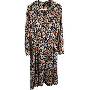 Who What Wear Chiffon Floral Midi Dress